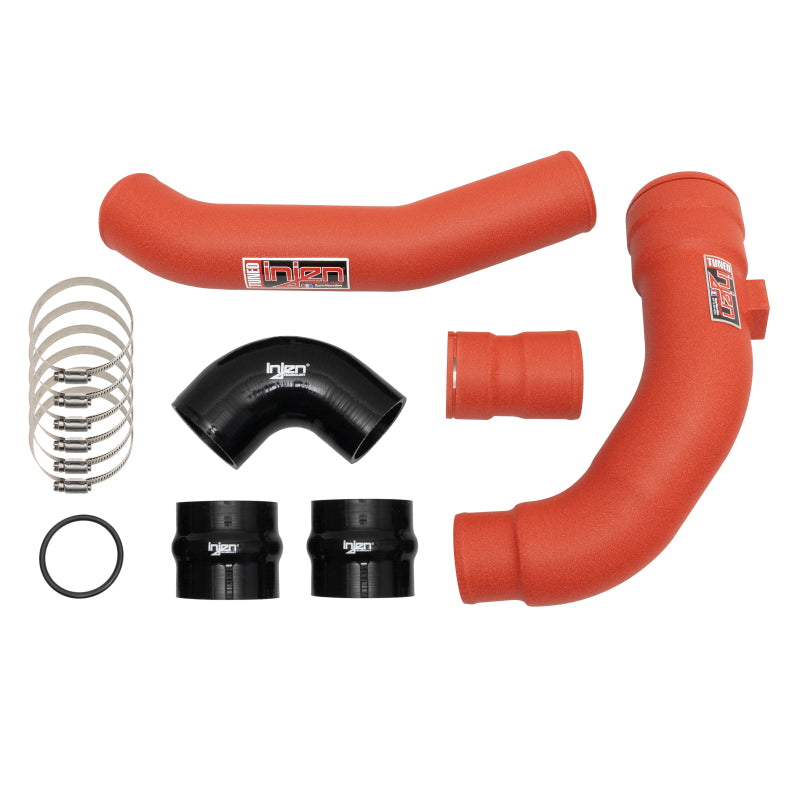Injen 15-20 Ford F150 2.7L V6 (tt) Aluminum Intercooler Piping Kit - Wrinkle Red