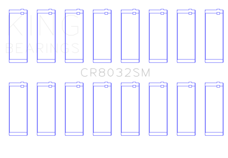 King Engine Bearings Chrysler 345/ 370 16V (Size 0.75) Connecting Rod Bearing Set