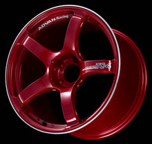 Load image into Gallery viewer, Advan TC4 16x7.0 +42 4x100 Racing Candy Red and Ring Wheel