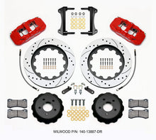 Load image into Gallery viewer, Wilwood AERO6 Front Hat Kit 15.00 Drilled Red 15-23 Mustang w/Lines