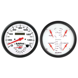 Autometer Phantom 2pc Gauge Kit Quad & Tach/Speedo 5in.