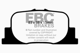 EBC 00-01 Lexus ES300 3.0 Redstuff Rear Brake Pads