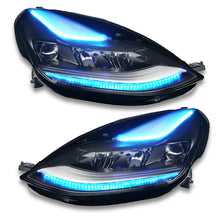 Load image into Gallery viewer, Oracle 2021+ Tesla Model 3 Dynamic ColorSHIFT  Headlight DRL Upgrade Kit