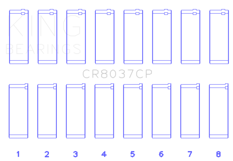 King Engine Bearings 01-09 GM Duramax 6.6L A Rod (Size +.50mm) Connecting Rod Bearing Set