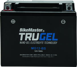 BikeMaster TruGel Battery - MG12-BS