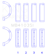 Load image into Gallery viewer, King Engine Bearings Chrysler 197 (Size .026) Crankshaft Main Bearings (Set of 4)