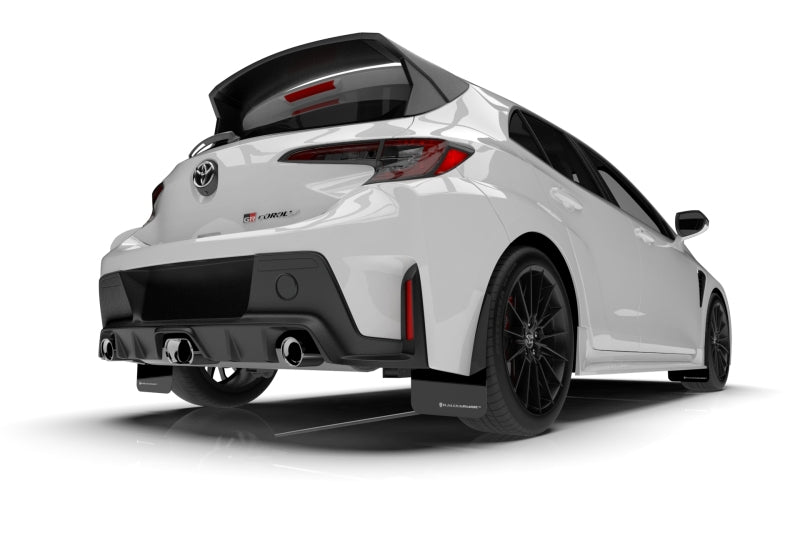 Rally Armor 23-26 Toyota GR Corolla Black Mud Flap w/Light Blue Logo