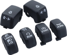 Load image into Gallery viewer, Bikers Choice 96-13 Big Twin &amp; XL Black Switch Cap Kit