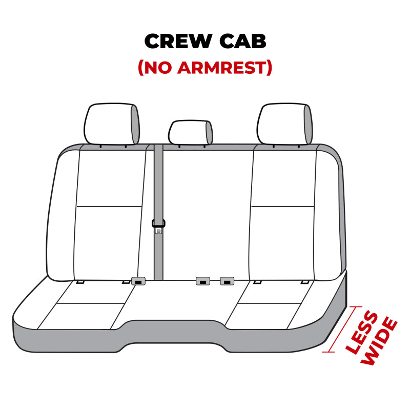 Covercraft 11-24 Dodge Ram Polycotton SeatSaver Custom Second Row Seat Covers - Charcoal