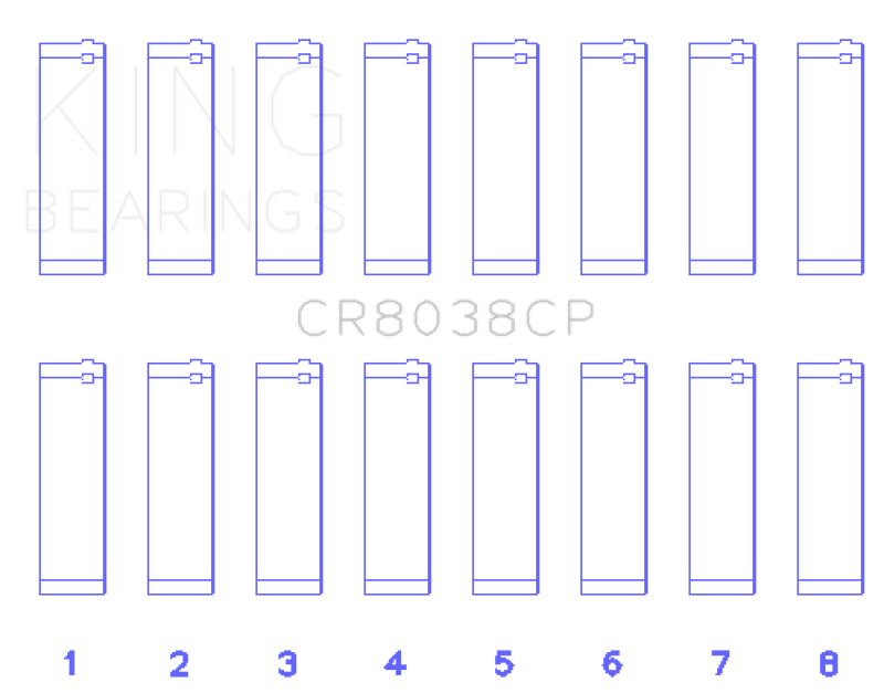 King Engine Bearings 03-09 Ford Powerstroke V8 6.0L Diesel (Size +.25mm) Connecting Rod Bearing Set