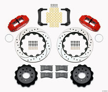 Load image into Gallery viewer, Wilwood Narrow Superlite 4R Rear Kit 14.00in Drilled Red Morrison Multilink IRS (10-15 Camaro Based)