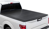 Access 2022+ Rivian R1T 4ft 6in Bed (w/ OEM Tonneau Track) LOMAX Tri-Fold Cover - Matte Black