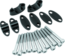 BikeMaster Aluminum Handlebar Risers 1-1/8in - Black