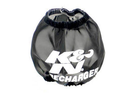 K&N Universal PreCharger Round Tapered Air Filter Wrap Black 3in Base ID x 2in Top ID x 3in H