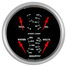 Load image into Gallery viewer, Autometer Quad 5in. 0-90 Ohm Electric Sport-Comp Gauge