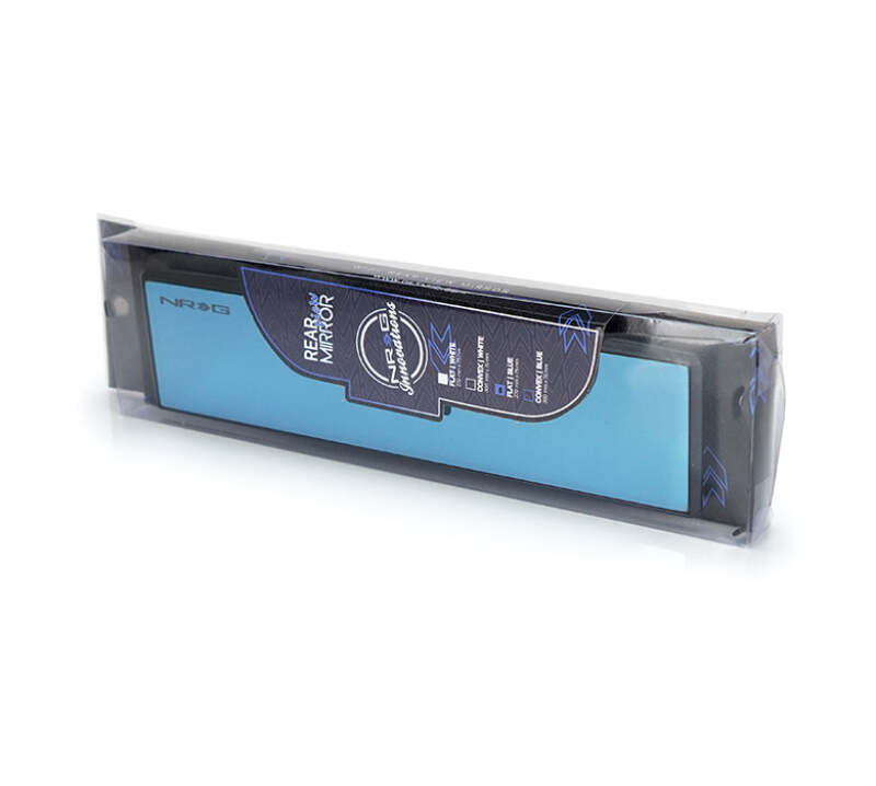 NRG 270mm Wide Panorama Clip-on Rearview Mirror - Flat w/ Blue Tint