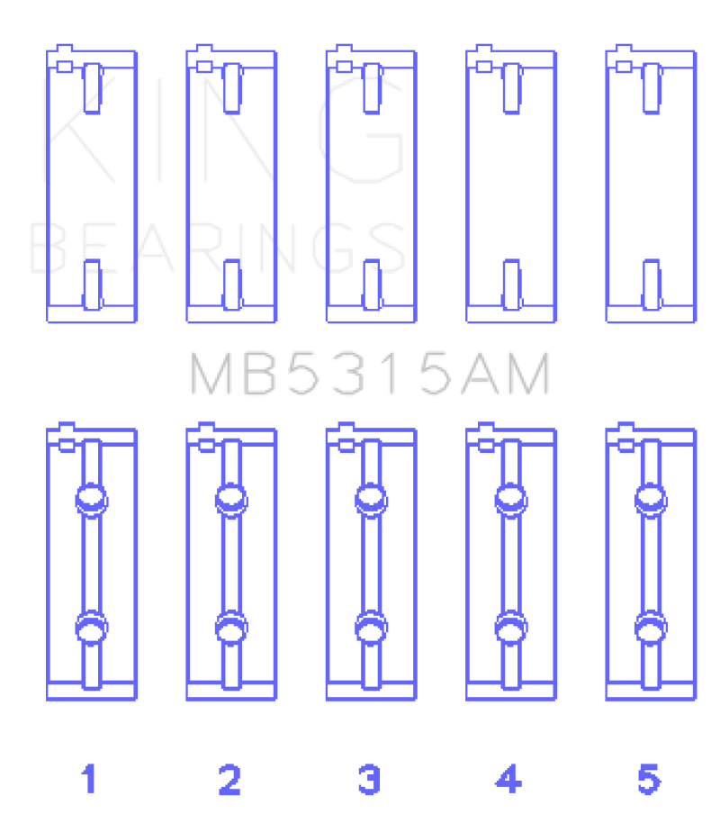 King Engine Bearings Mitsubishi 4G63T/4G64 (Size STD) Main Bearing Set