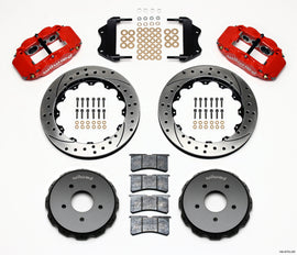 Wilwood Narrow Superlite 6R Front Hat Kit 13.06in Drilled Red 2004-2006 Pontiac GTO