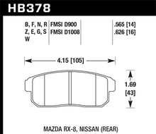 Load image into Gallery viewer, Hawk 03-07 RX8 Blue 9012 Race Rear Brake Pads D1008