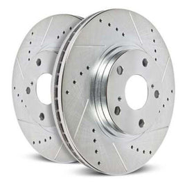 Power Stop 24-25 Ford Mustang Rear Drilled & Slotted Rotor (Pair)