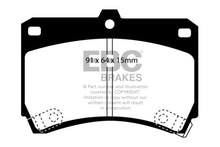 Load image into Gallery viewer, EBC 94-97 Ford Aspire 1.3 manual Yellowstuff Front Brake Pads