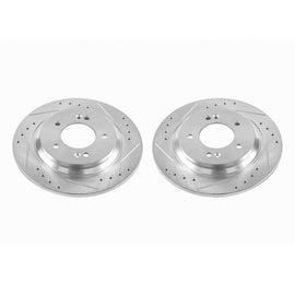 Power Stop 2017 Hyundai Azera Rear Evolution Drilled & Slotted Rotors - Pair