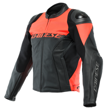 Load image into Gallery viewer, Dainese Racing 4 Leather Jacket Perforated Black/Fluorescent Red Size - 44