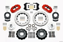 Load image into Gallery viewer, Wilwood Narrow Superlite 6R Front Hub Kit 12.88in Drill Red 1965-1969 Mustang Drum Spindle