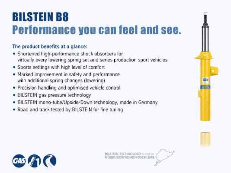 Bilstein B8 Performance Plus VW 85-93 Cabrio / 80-84 Jetta / 75-84 Rabbit Front Monotube Shock