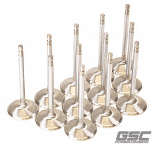 Load image into Gallery viewer, GSC P-D Nissan VR38DETT 38.15mm Head +1mm OS 94.95mm Long Flat Face Intake Valve - Set of 12