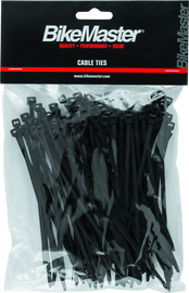 BikeMaster 5.5in Cable Ties (Pack of 100) - Black