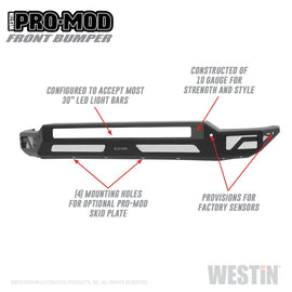 Westin 2020 Chevrolet Silverado 2500/3500 Pro-Mod Front Bumper - Textured Black