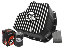 Load image into Gallery viewer, aFe POWER GM Diesel Trucks 01-10 V8-6.6L (td) Pro Series Engine Oil Pan Black w/ Machined Fins