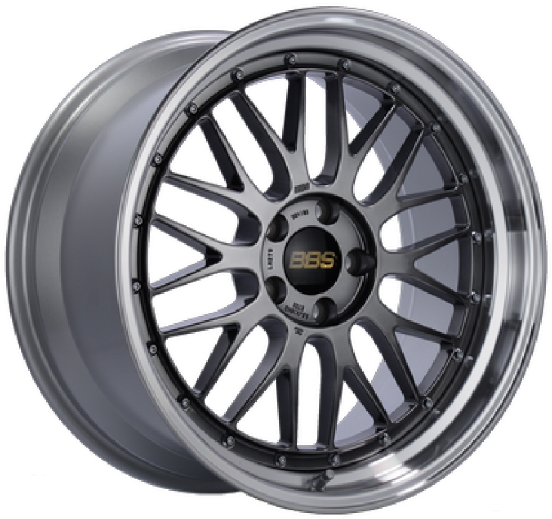 BBS LM 19x8.5 5x120 ET32 Diamond Black Center Diamond Cut Lip Wheel -82mm PFS/Clip Required