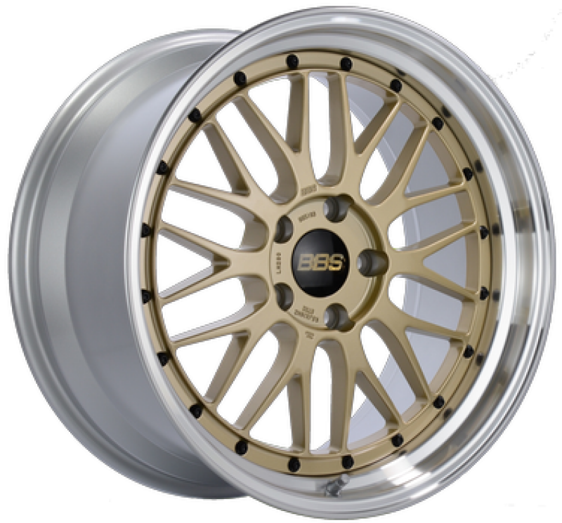 BBS LM 17x8.5 5x120 ET18 82mm PFS Required Gold Center Diamond Cut Lip Wheel