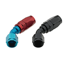 Load image into Gallery viewer, Fragola -6AN x 45 Degree Pro-Flow Hose End - Blue/Red
