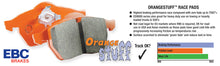 Load image into Gallery viewer, EBC 11+ Mclaren MP4-12C 3.8 Twin Turbo Orangestuff Rear Brake Pads