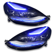 Load image into Gallery viewer, Oracle 2021+ Tesla Model 3 Dynamic ColorSHIFT  Headlight DRL Upgrade Kit