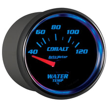 Load image into Gallery viewer, Autometer Cobalt 52mm Short Sweep Electronic 40-120 Deg C Water Temperature Gauge