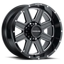 Load image into Gallery viewer, Raceline 940M Hostage 22x12in / 8x170 BP / -44mm Offset / 125.2mm Bore - Black &amp; Milled Wheel