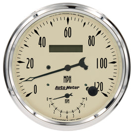 Autometer Antique Beige Tach/Speedo 5in. - 120mph & 8k RPM