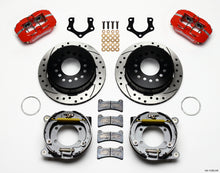 Load image into Gallery viewer, Wilwood Dynapro Low-Profile 11.00in P-Brake Kit Drill-Red Mopar/Dana 2.36in Off w/Snap Ring Bearing