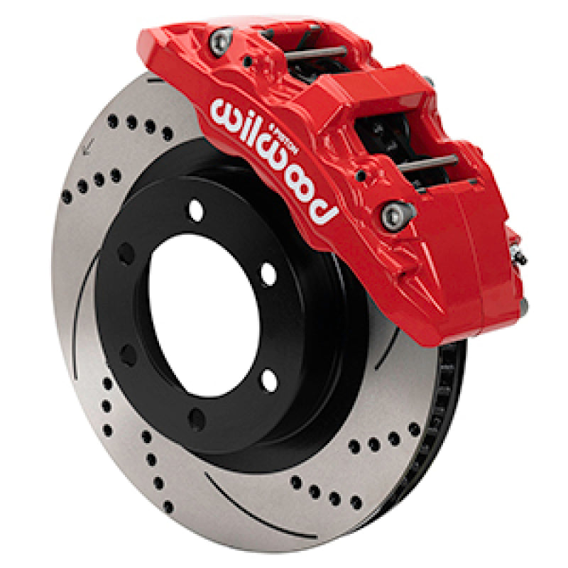 Wilwood 21-24 Ford Bronco Aerolite 6R Kit 6 x 5.50in Hub - 13.38in  Drilled & Slotted Rotor - Red