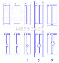Load image into Gallery viewer, King Engine Bearings Chrysler/Jeep 318ci (Size 040) Main Bearing Set