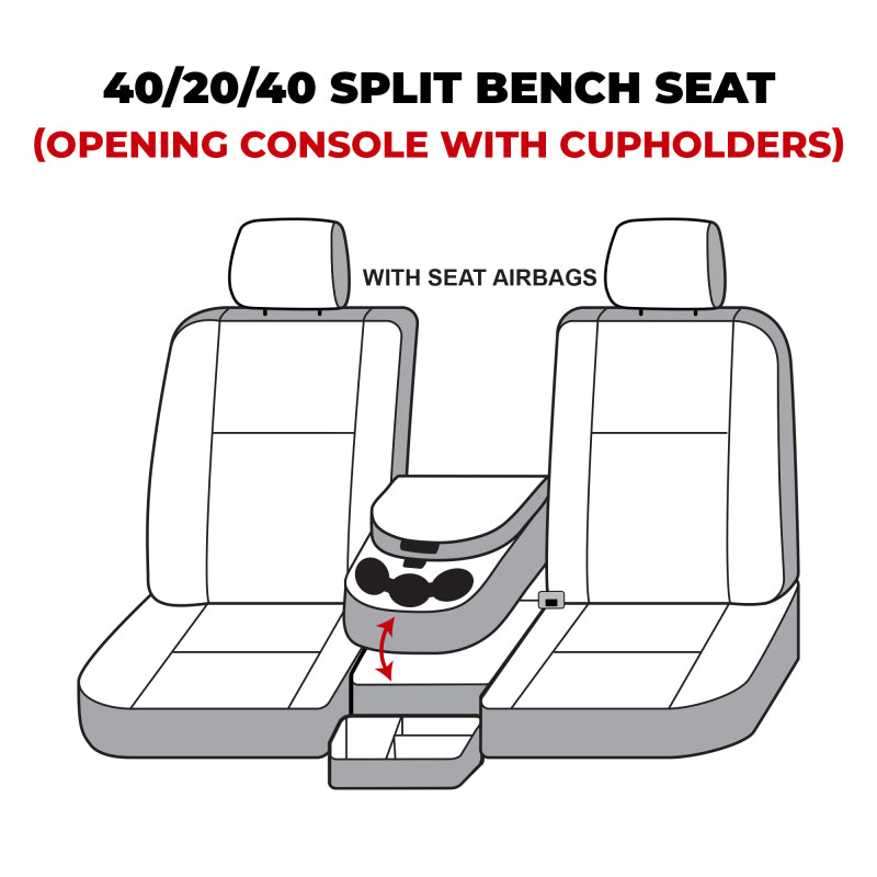 Covercraft 19-24 Dodge RAM Polycotton SeatSaver Custom Front Row Seat Covers - Charcoal