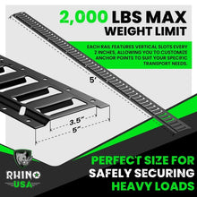 Load image into Gallery viewer, Rhino USA 5Ft E-Track Tie-Down Rails, Black (2 Pack)