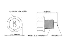 Load image into Gallery viewer, aFe POWER Magnetic Drain Plug M12 x 1.25 - Universal