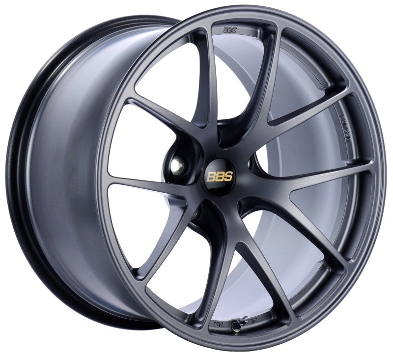 BBS RI-A 18x9.5 5x114.3 ET35 Matte Graphite Wheel -82mm PFS/Clip Requi ...