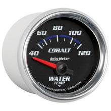 Load image into Gallery viewer, Autometer Cobalt 52mm Short Sweep Electronic 40-120 Deg C Water Temperature Gauge