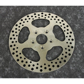 Bikers Choice 79-99 Big Twin / XL 11.5 Inch Rear 5 Spoke Drilled Stainless Rotor